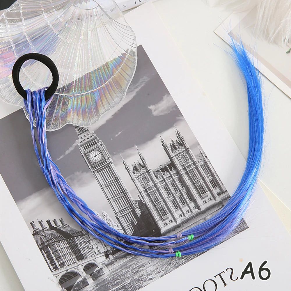 Rainbow Braided Hair Extensions