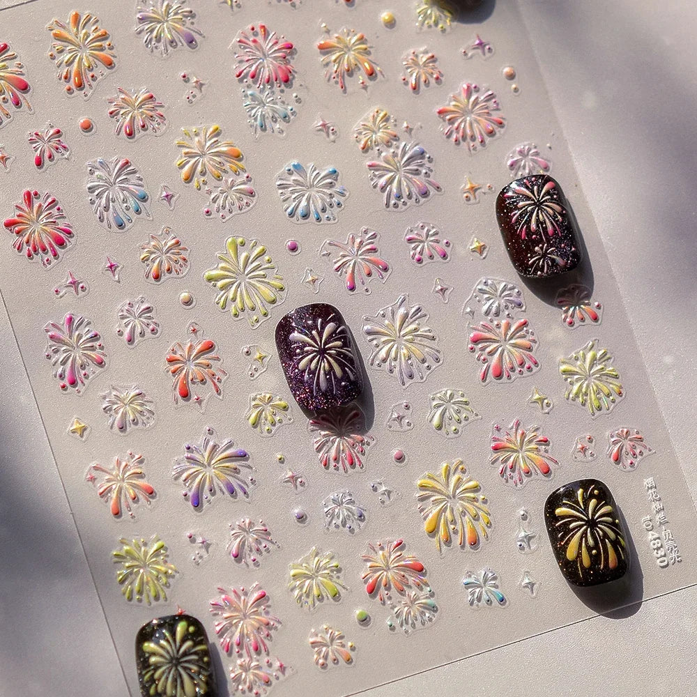 5D Glitter Nail Stickers