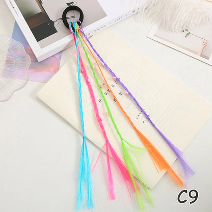 Rainbow Braided Hair Extensions