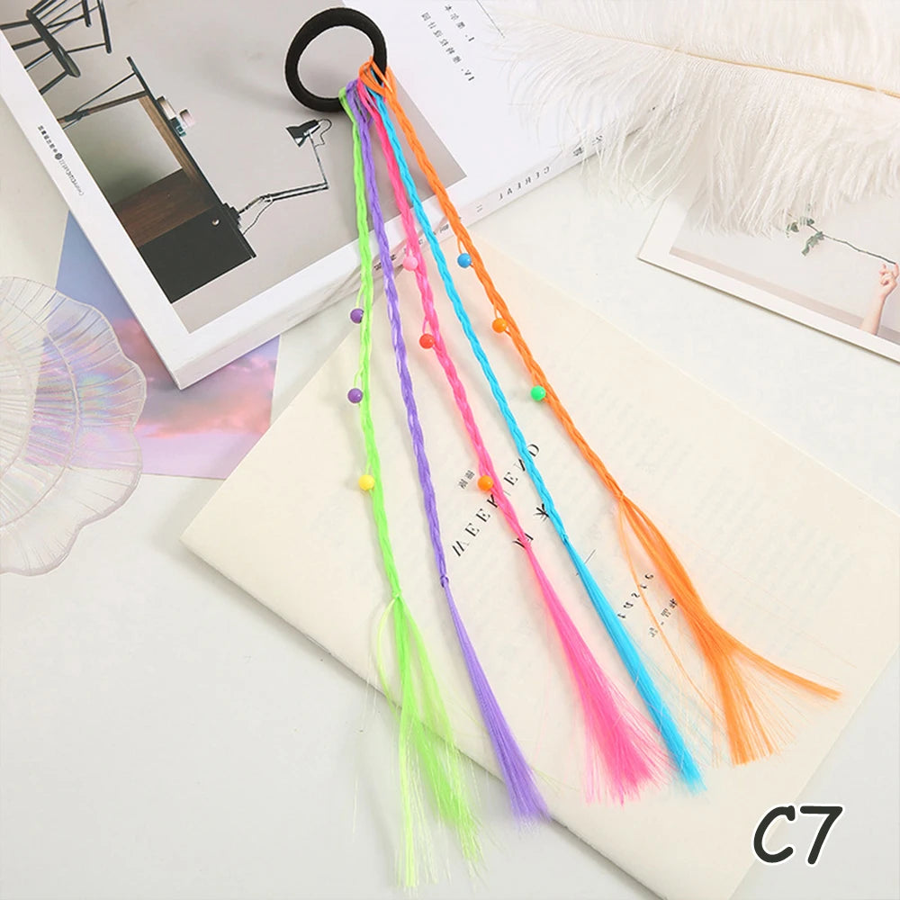 Rainbow Braided Hair Extensions