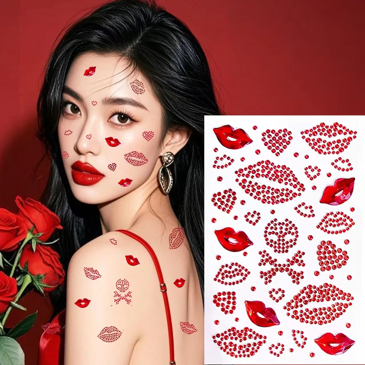 Valentine Face Stickers