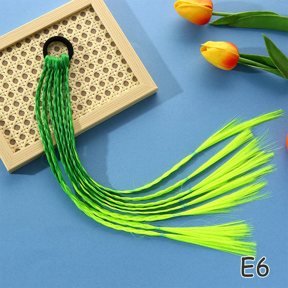 Rainbow Braided Hair Extensions