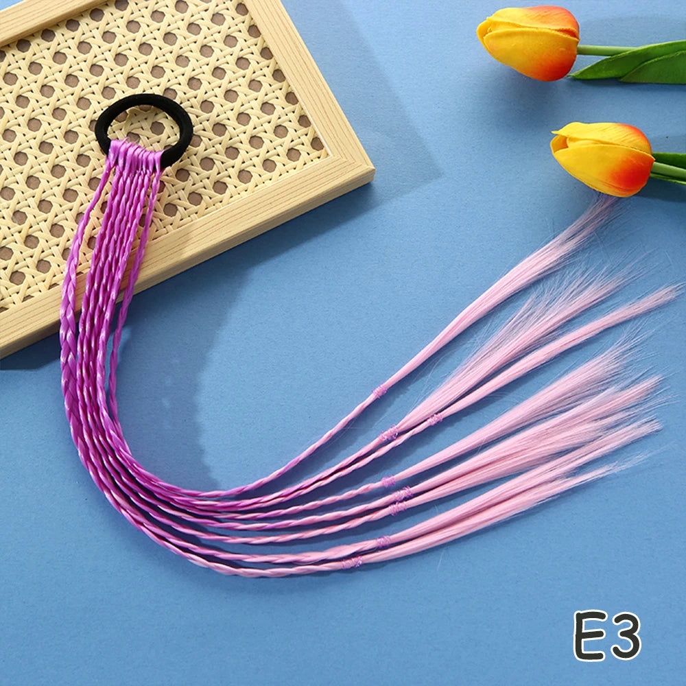 Rainbow Braided Hair Extensions