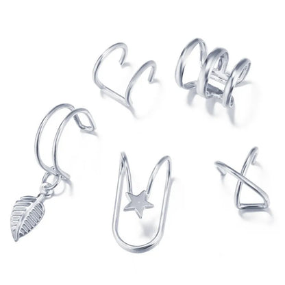 Gold Silver Leaf Earrings