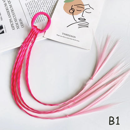 Rainbow Braided Hair Extensions