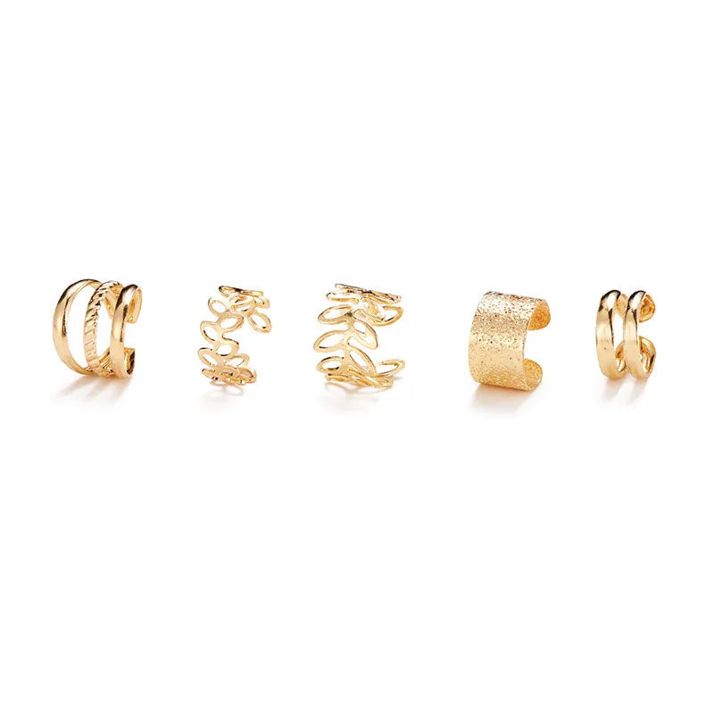 Gold Silver Leaf Earrings