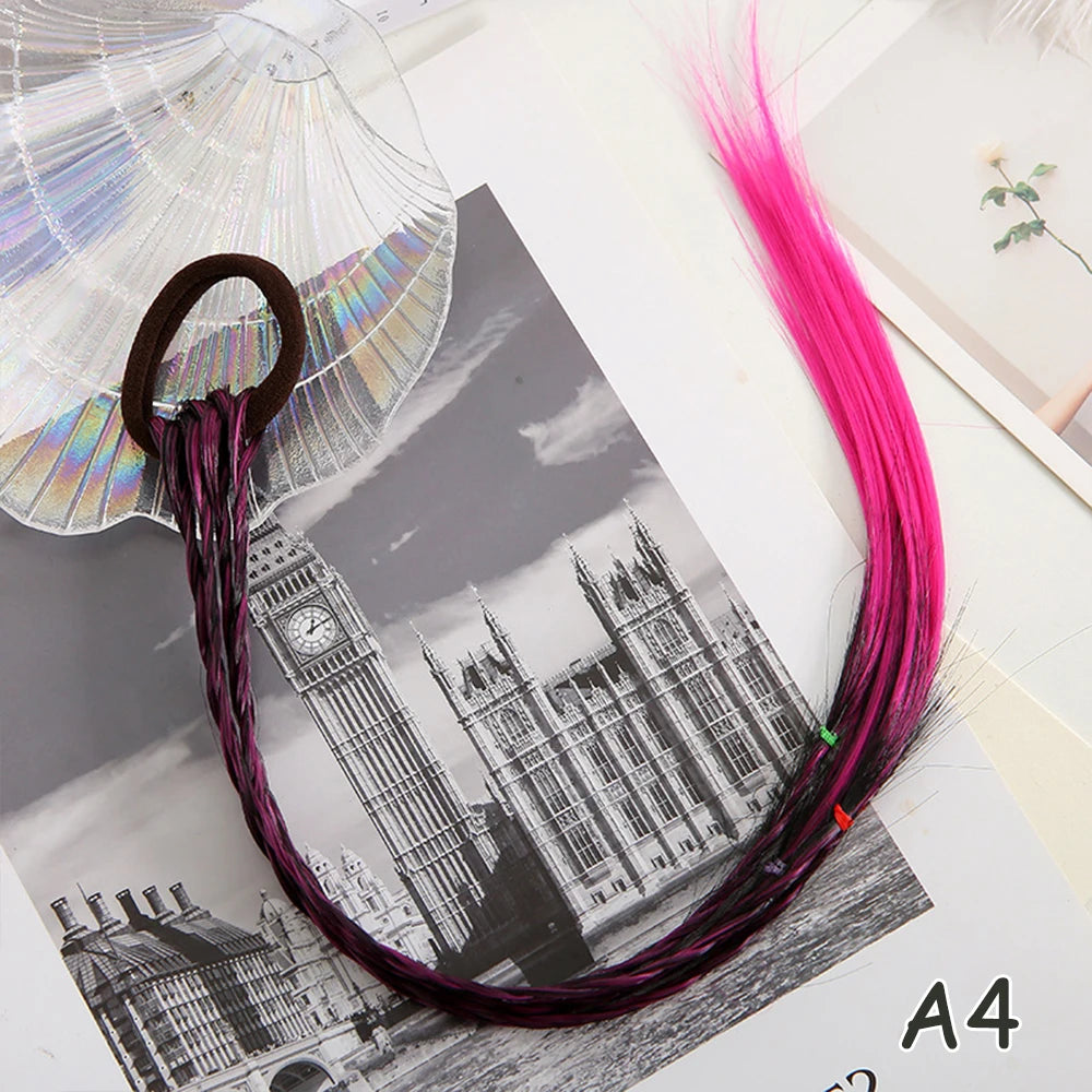 Rainbow Braided Hair Extensions