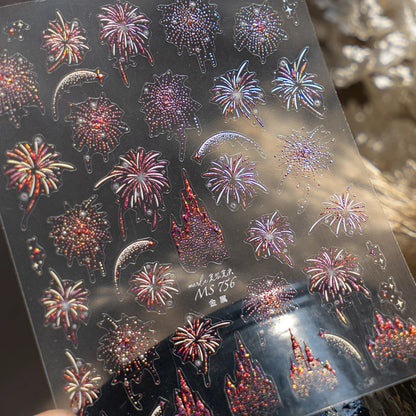 5D Glitter Nail Stickers
