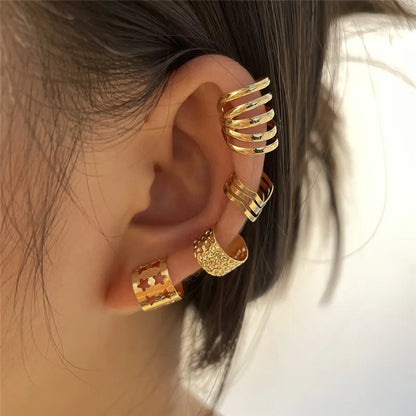 Gold Silver Leaf Earrings