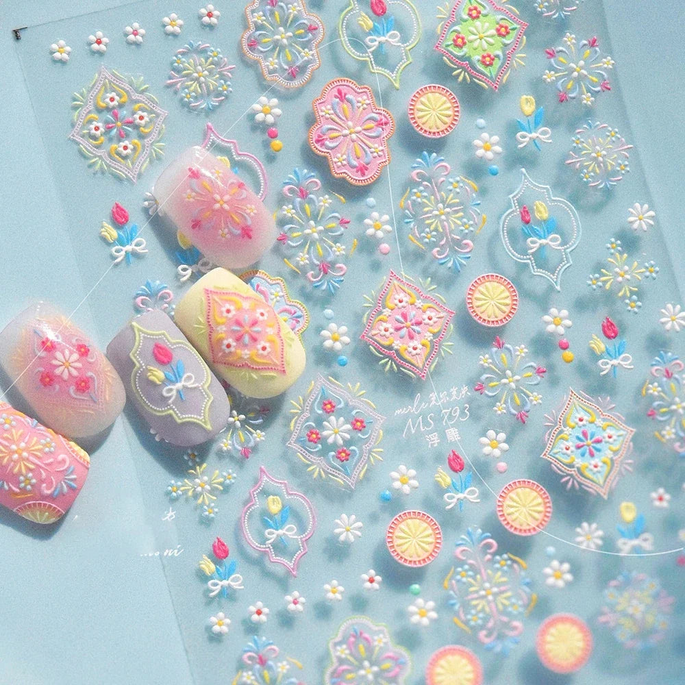 5D Glitter Nail Stickers