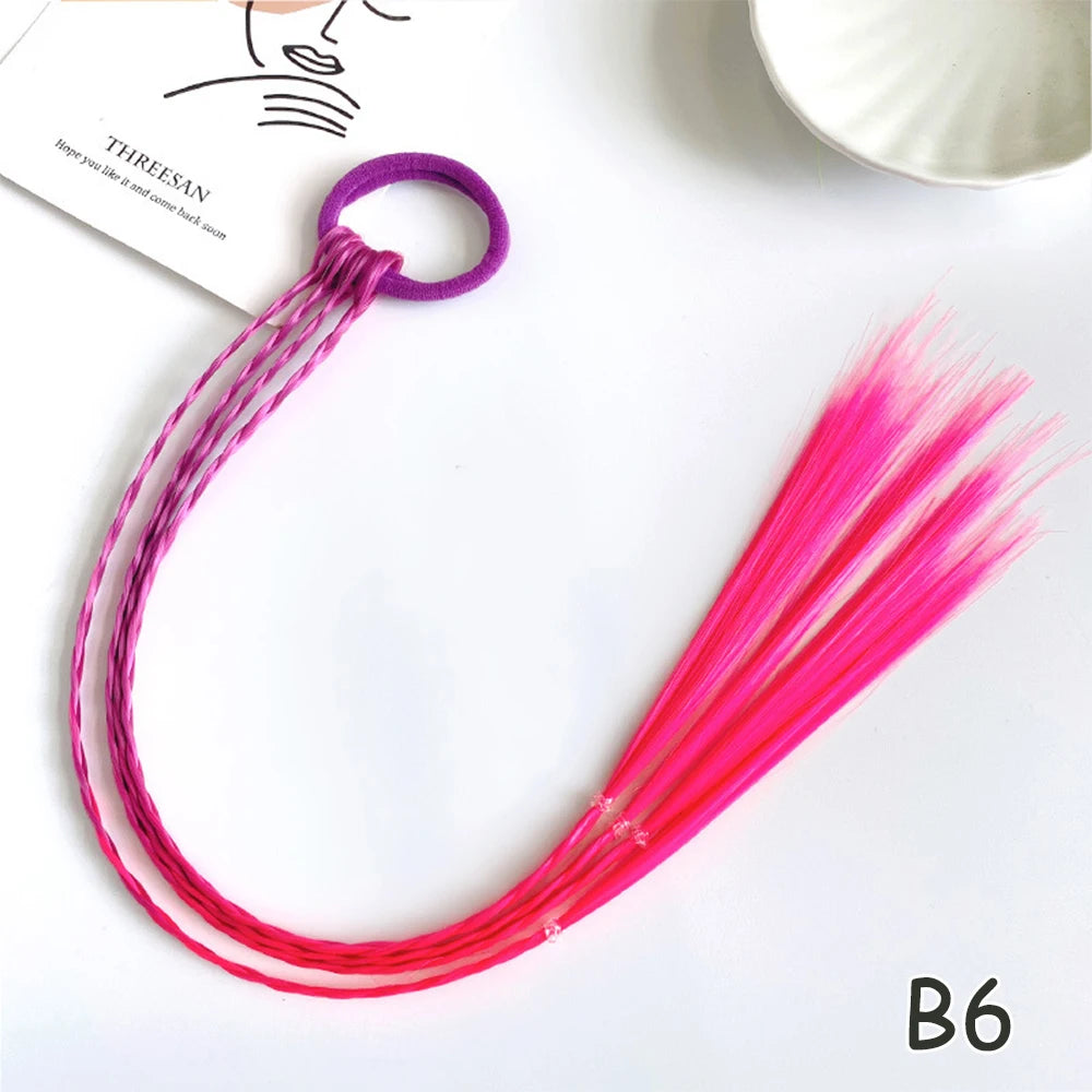 Rainbow Braided Hair Extensions