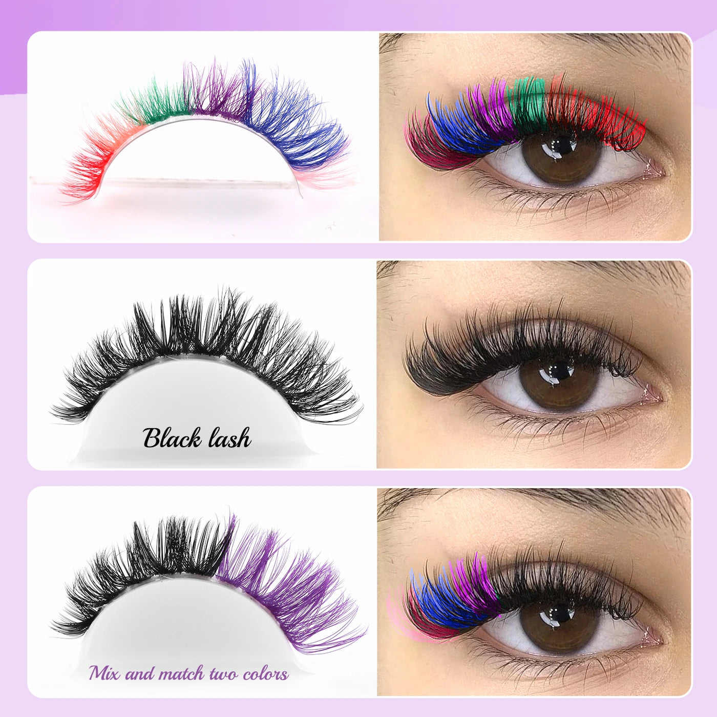 Natural Colored False Lashes