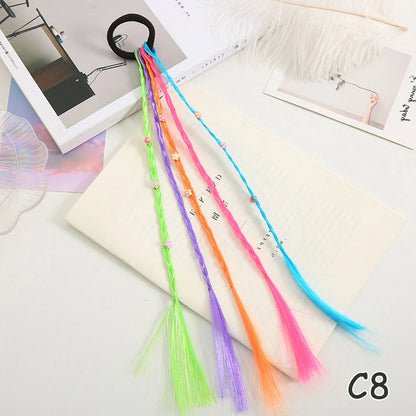 Rainbow Braided Hair Extensions