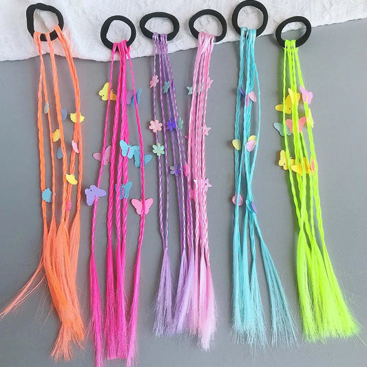 Rainbow Braided Hair Extensions