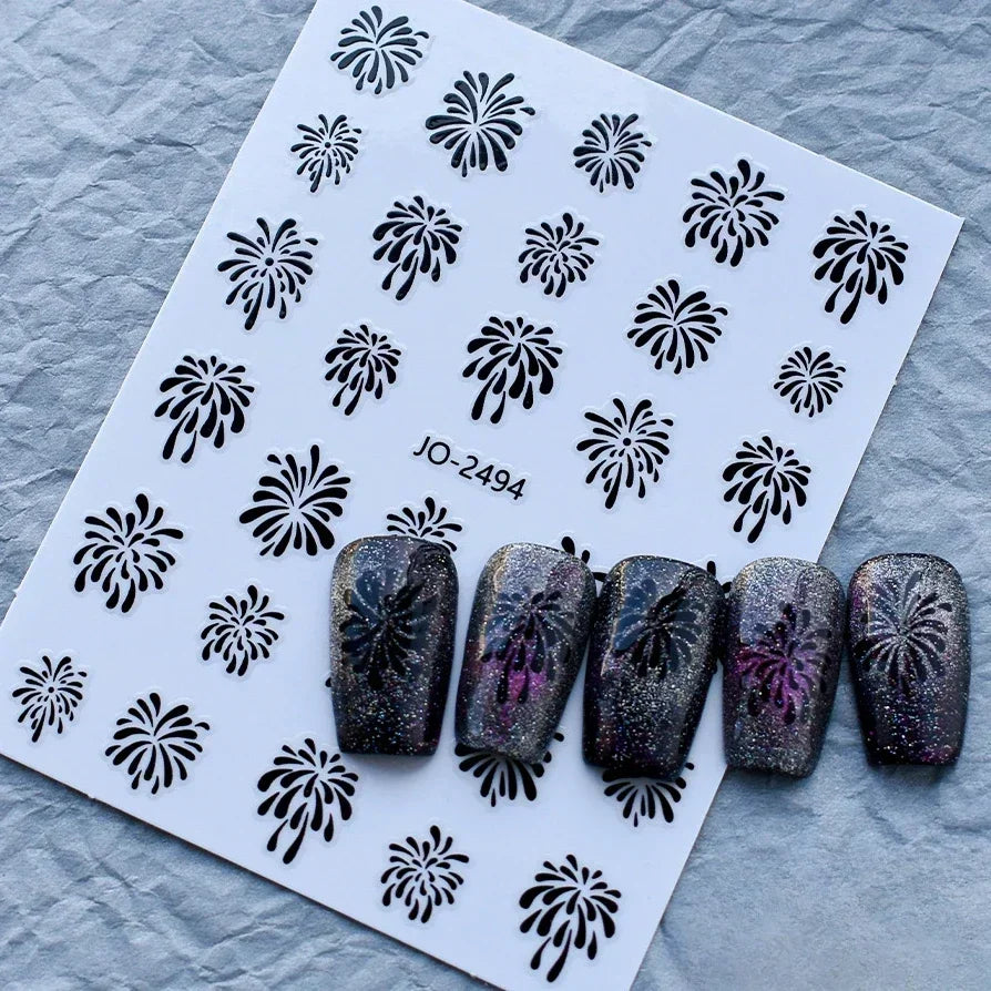 5D Glitter Nail Stickers