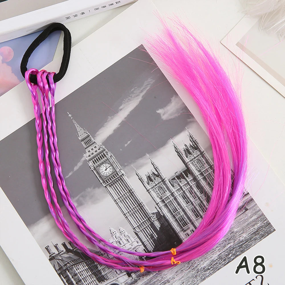 Rainbow Braided Hair Extensions