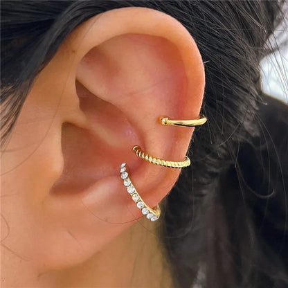 Gold Silver Leaf Earrings