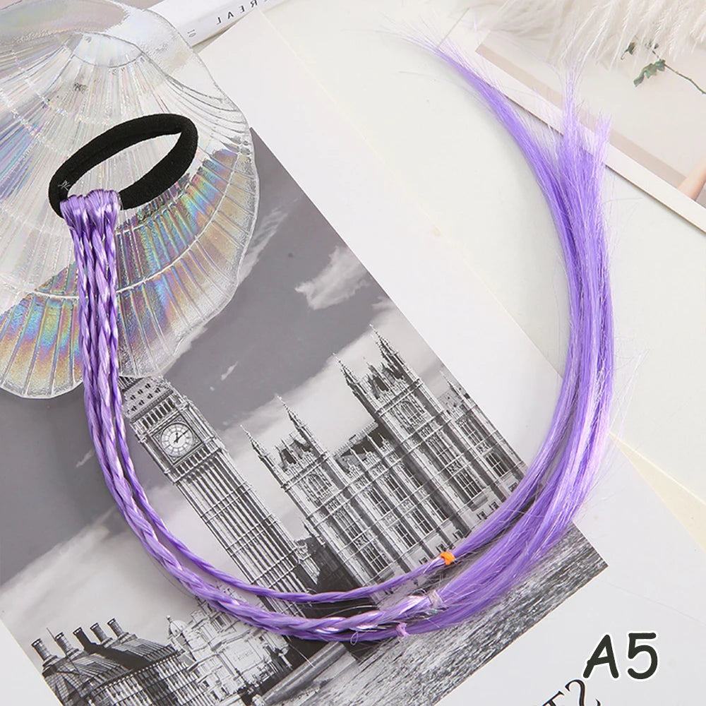Rainbow Braided Hair Extensions