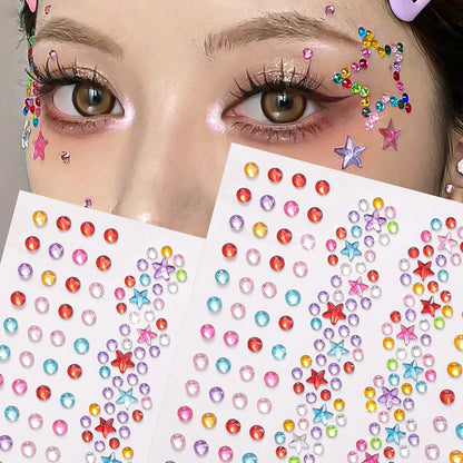 Colorful Face Rhinestones