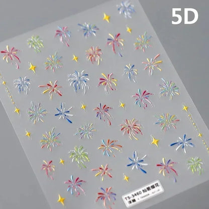 5D Glitter Nail Stickers
