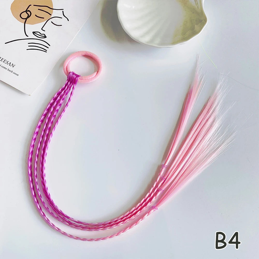 Rainbow Braided Hair Extensions