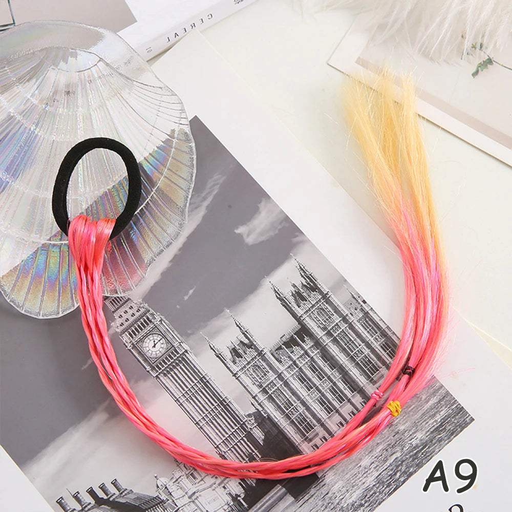Rainbow Braided Hair Extensions
