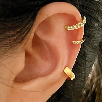 Gold Silver Leaf Earrings
