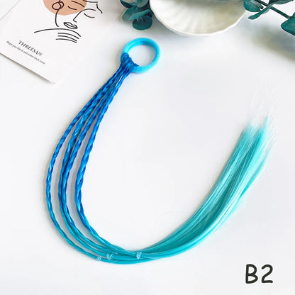 Rainbow Braided Hair Extensions