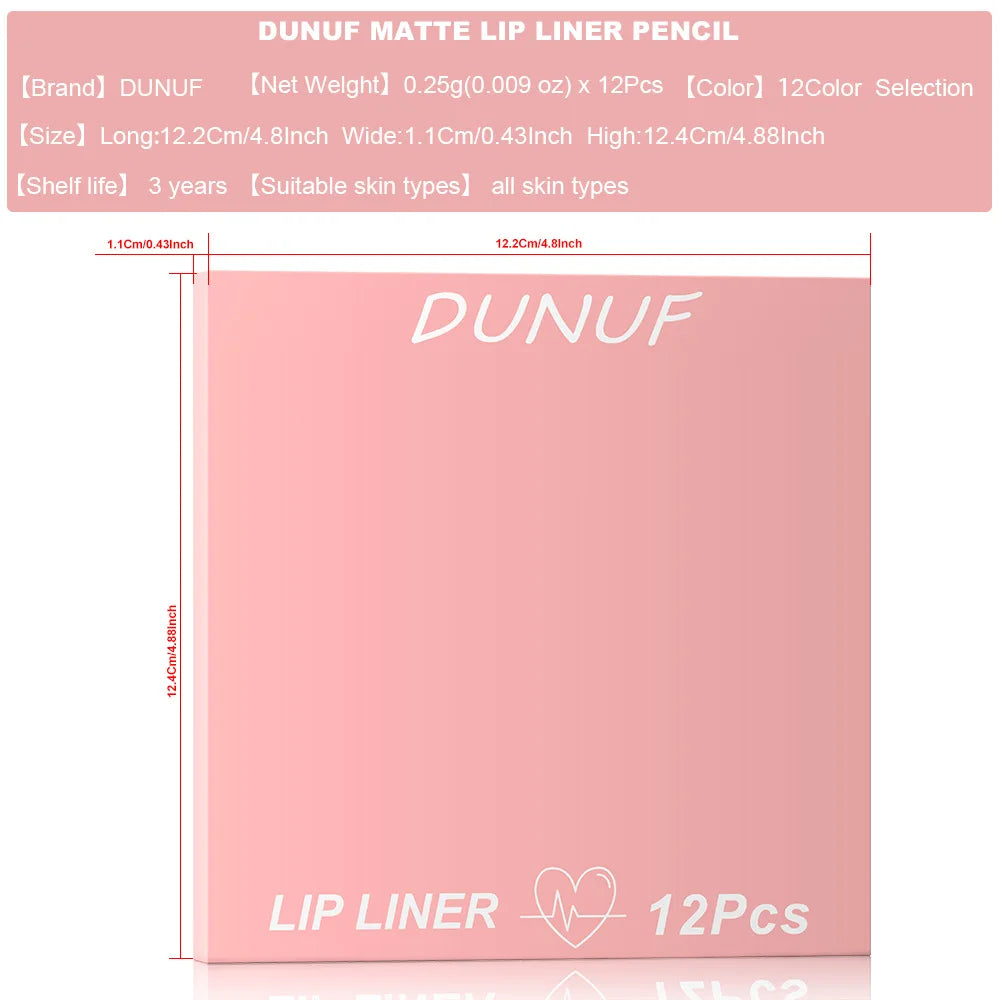 12 Color Lip Pencils