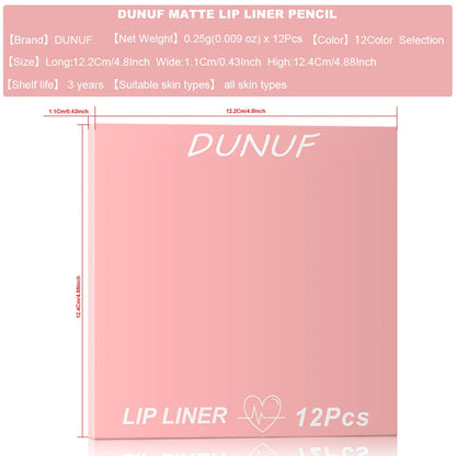 12 Color Lip Pencils