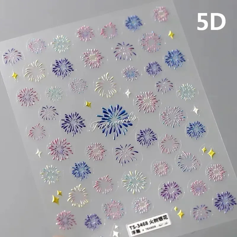 5D Glitter Nail Stickers
