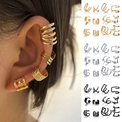 Gold Silver Leaf Earrings