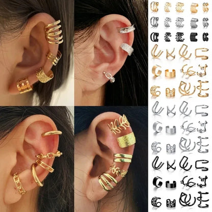 Gold Silver Leaf Earrings