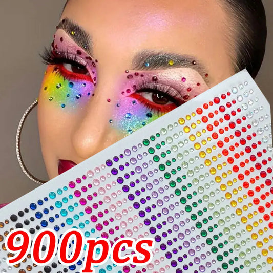 Rainbow Face Gem Stickers