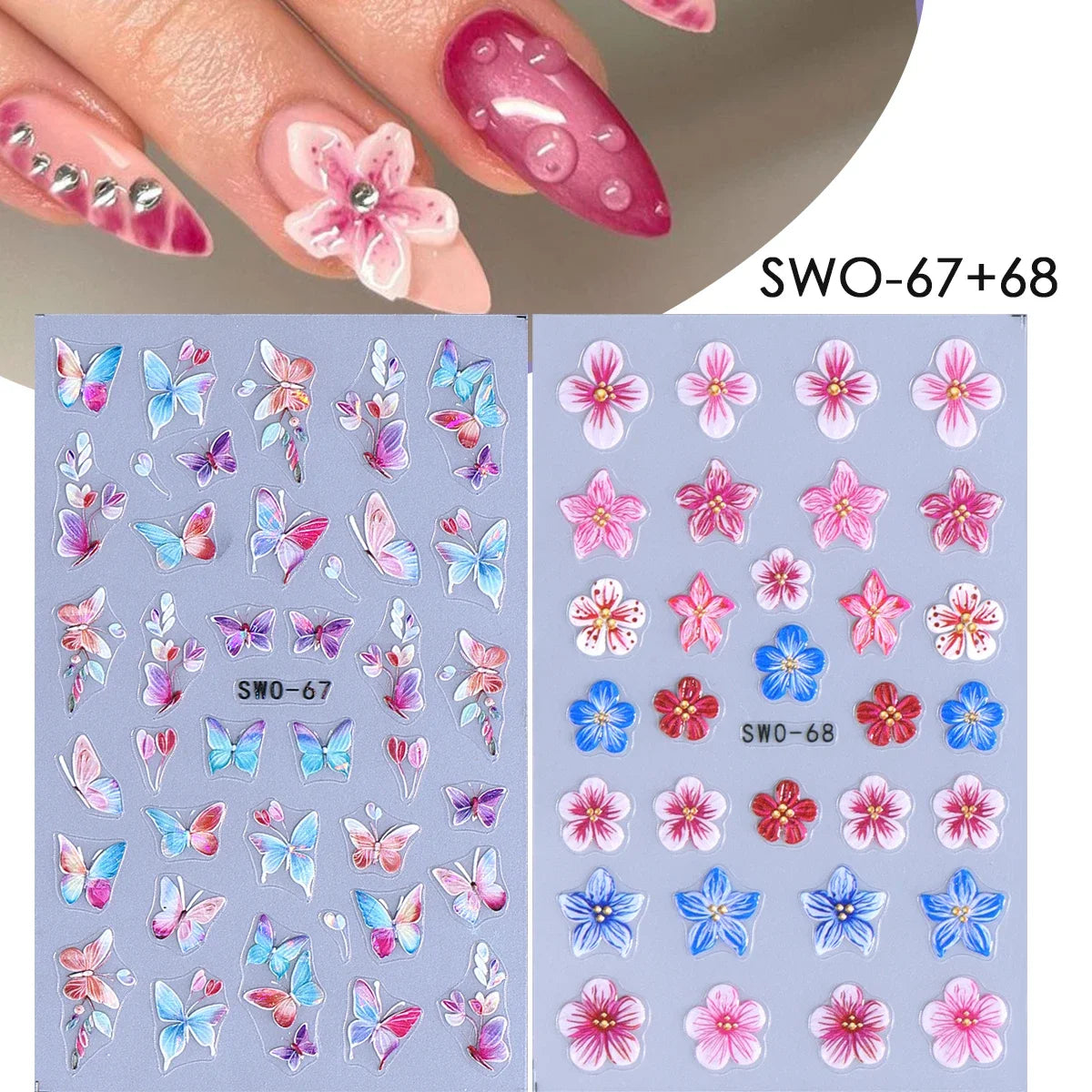 Cherry Strawberry Nail Stickers