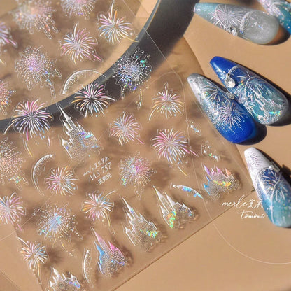 5D Glitter Nail Stickers