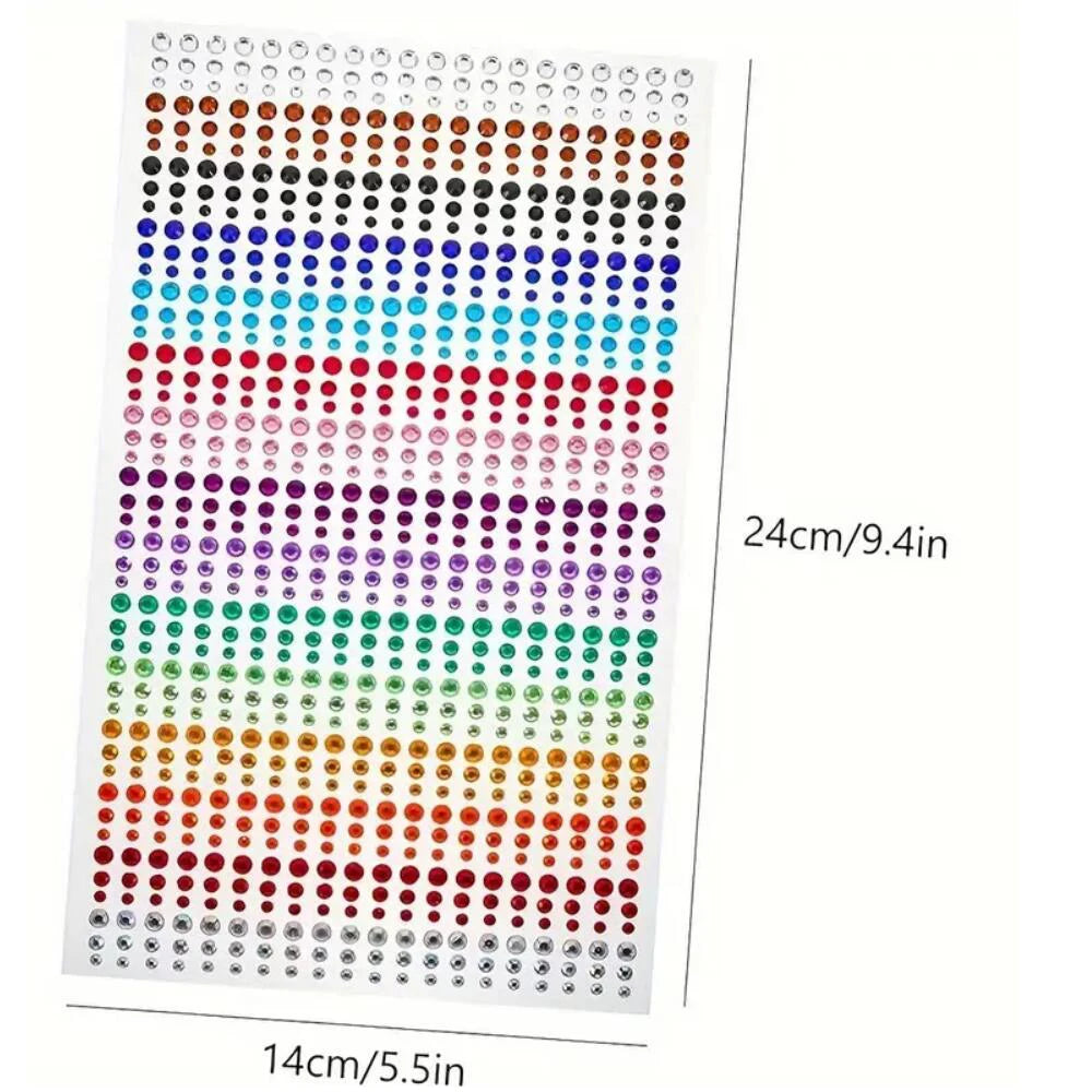 Rainbow Face Gem Stickers