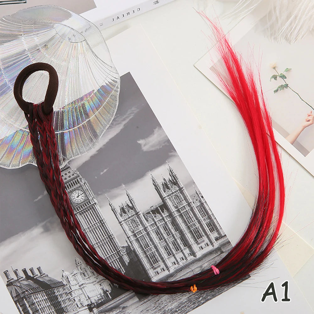 Rainbow Braided Hair Extensions