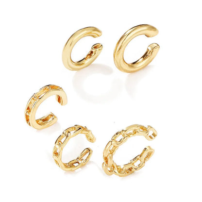 Gold Silver Leaf Earrings