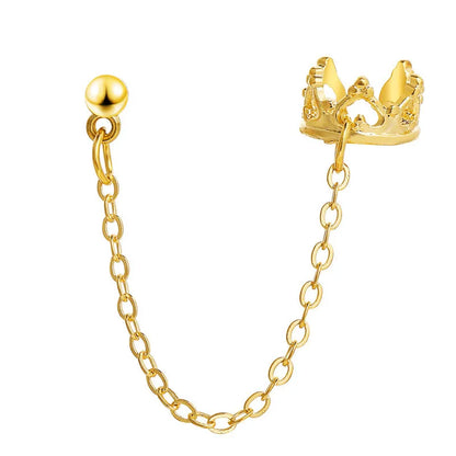 Gold Silver Leaf Earrings