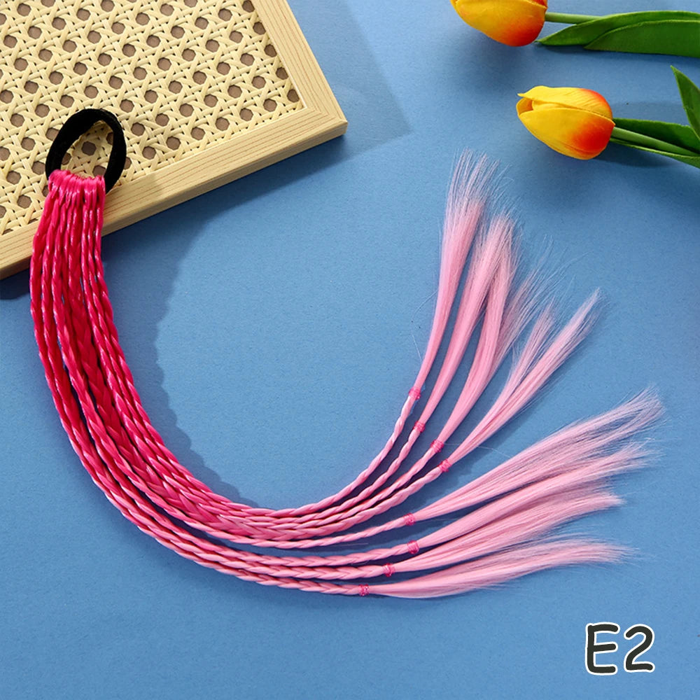 Rainbow Braided Hair Extensions
