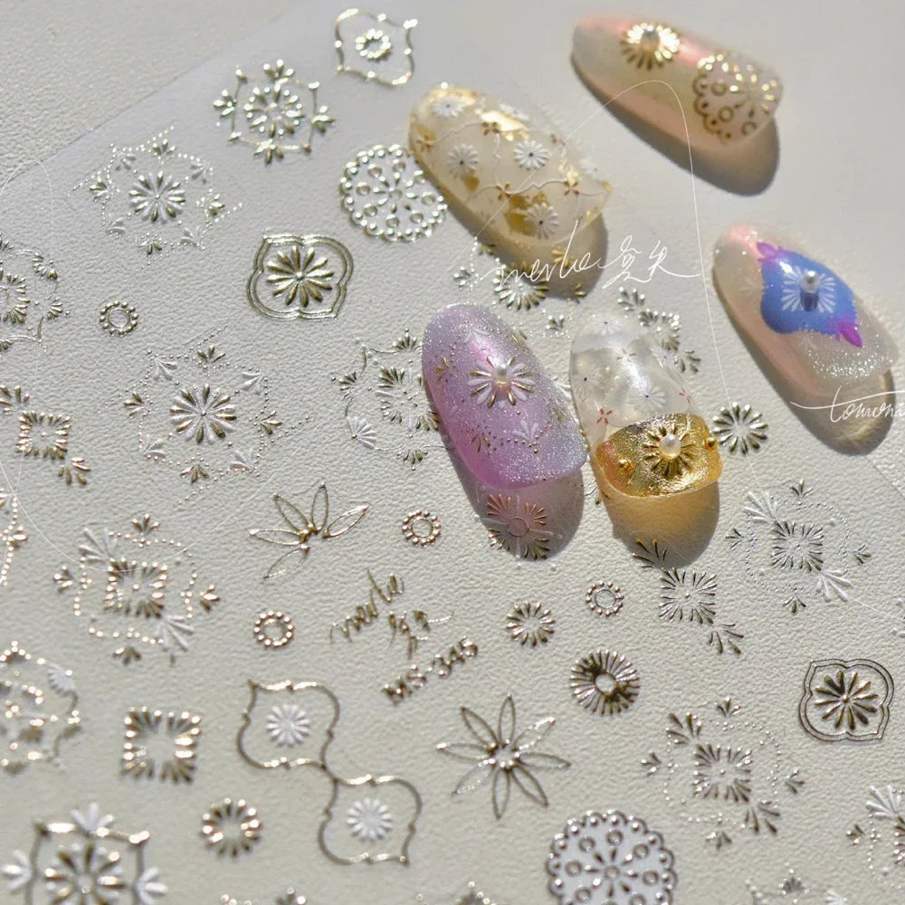 5D Glitter Nail Stickers