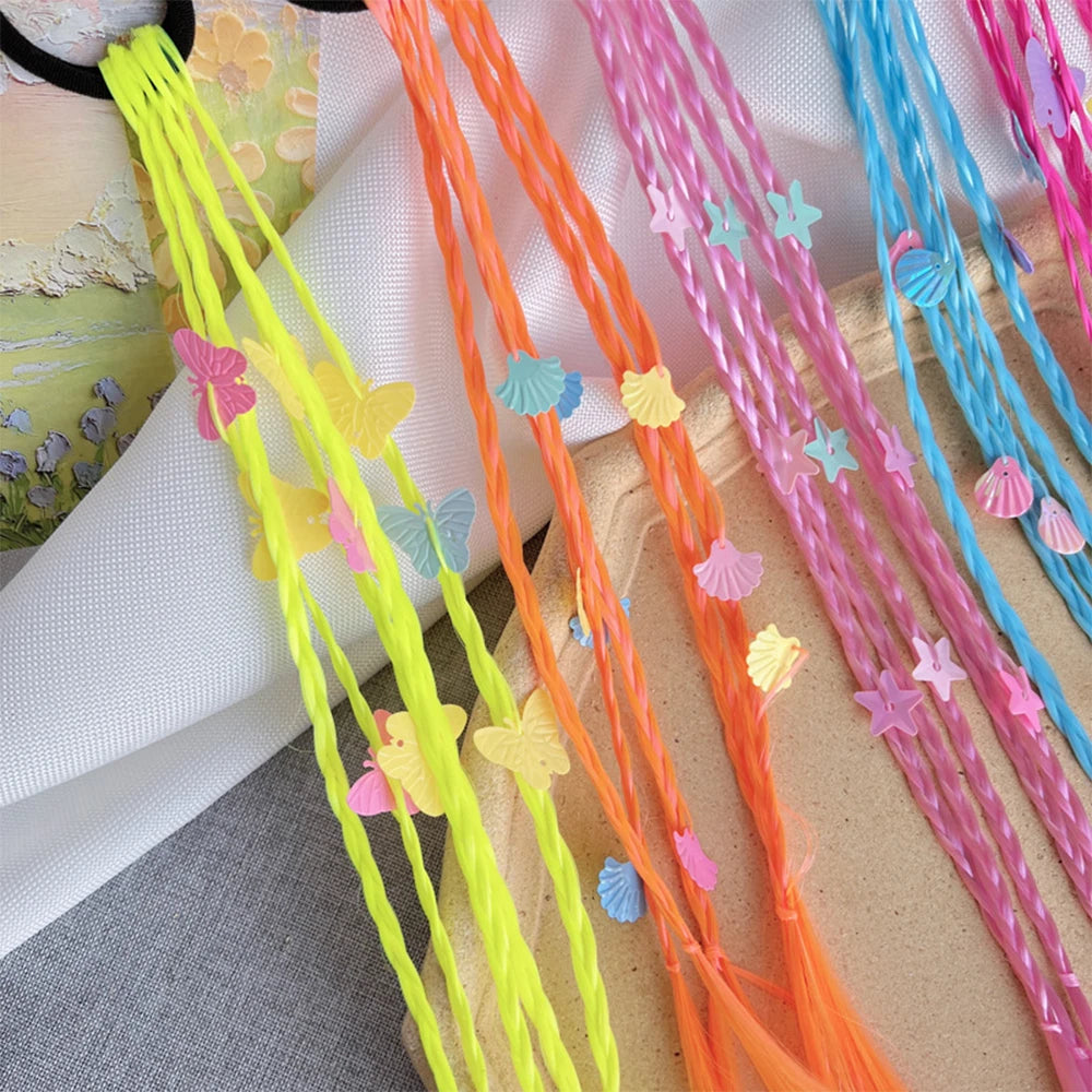 Rainbow Braided Hair Extensions