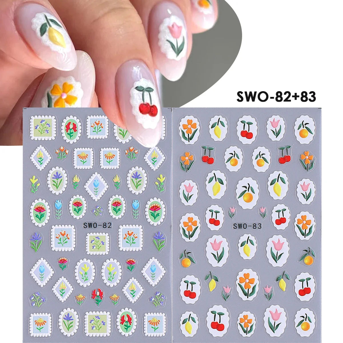 Cherry Strawberry Nail Stickers