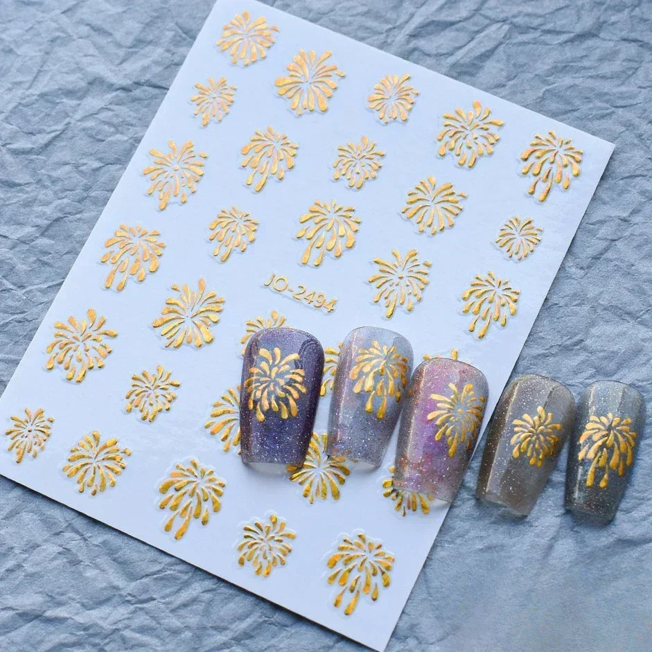 5D Glitter Nail Stickers