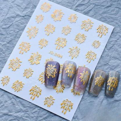 5D Glitter Nail Stickers