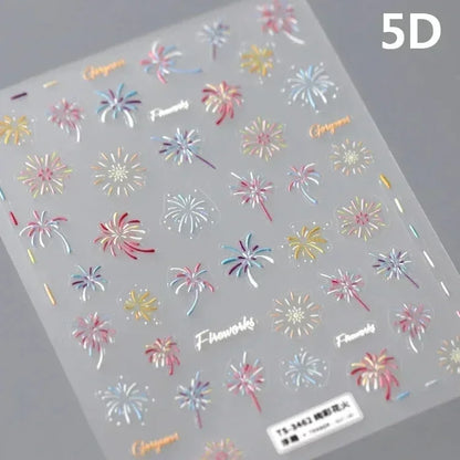 5D Glitter Nail Stickers