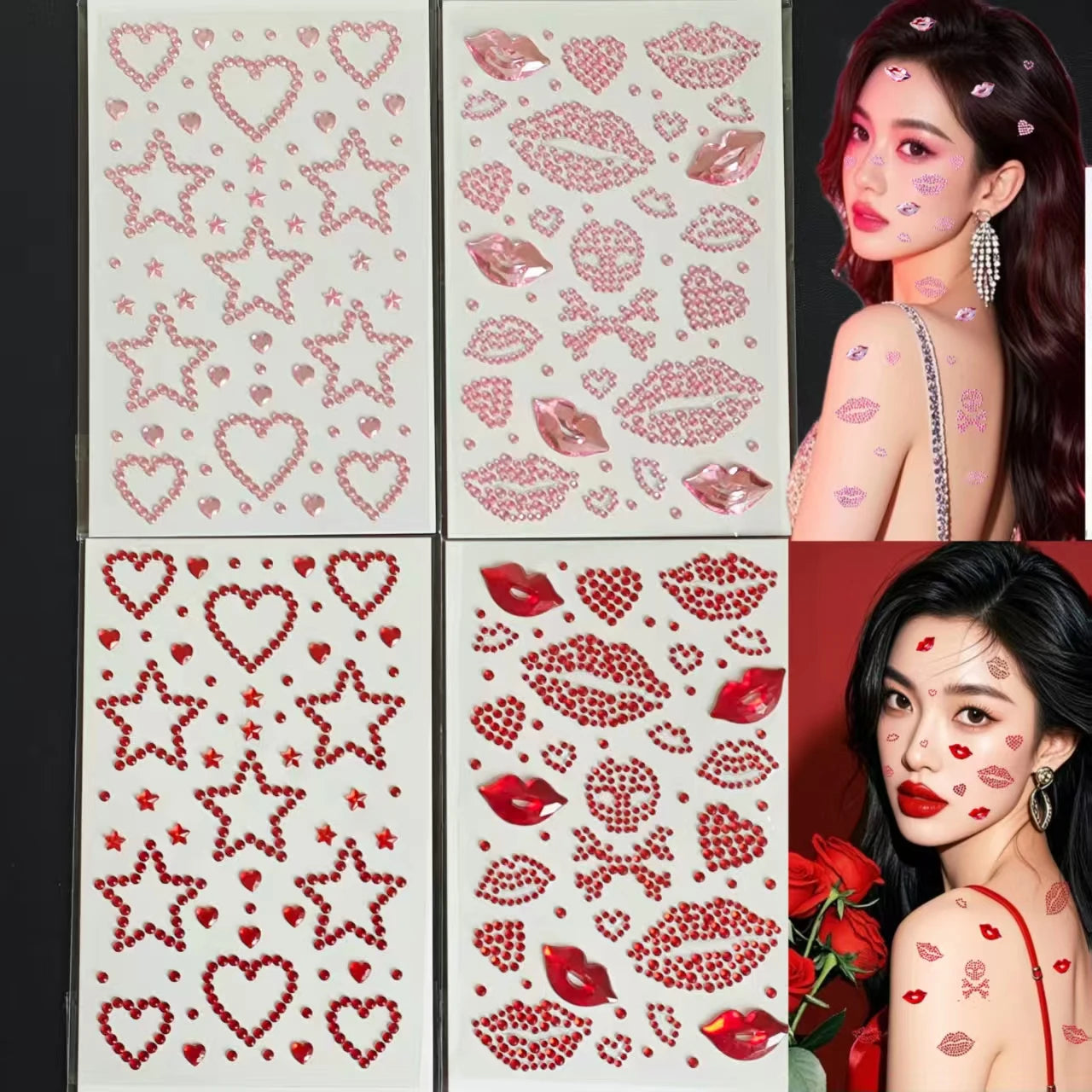 Valentine Face Stickers