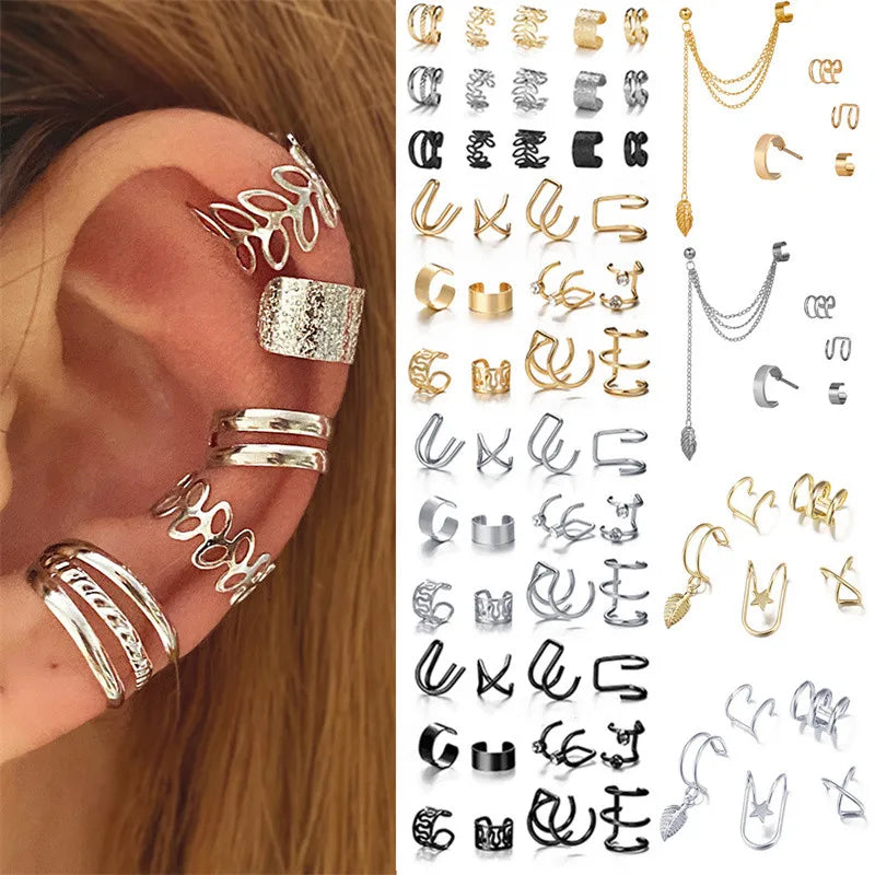 Gold Silver Leaf Earrings