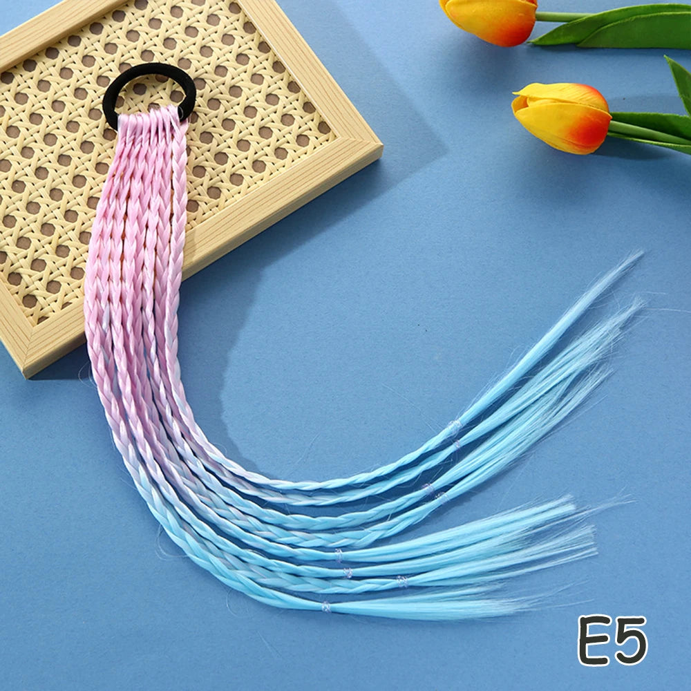 Rainbow Braided Hair Extensions